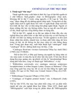 Cơ sở lý luận thư mục học