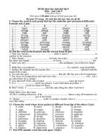 Đề thi chọn HSG Anh 9