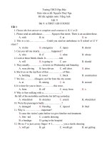 Kiểm tra trắc nghiệm tiếng Anh 8