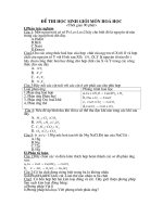 Đề giao lưu HSG Hóa 8