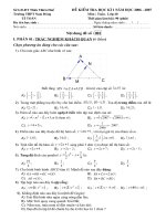 Đề thi học kỳ 1 lớp 10