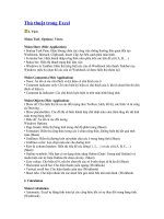 Thủ Thuật Trong EXCEL