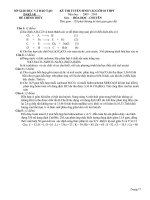 de thi chuyen hoa 10 daklak 2009-2010