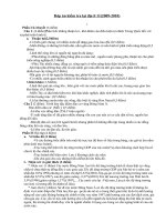 Đáp án kiểm tra lại Địa lí 11 (tháng 8/ 2010