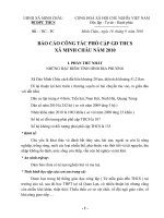 Báo cáo phổ cập THCS năm học 2010-2011