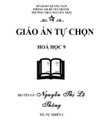 CÁC CHỦ ĐỀ TỰ CHỌN MÔN HÓA HỌC 9