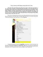 Chạy chương trình không tương thích trên Windows vista