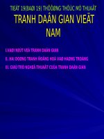 mi thuat 6 (tiet 19): Tranh dan gian Viet Nam