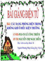 Sự phóng điện trong khí kém ở ĐK thường