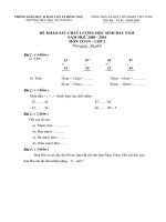 Khảo sát chất lượng các khối lớp 2009 -2010