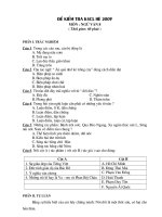 Đề khảo sát chất lượng Văn 8 - hè 2009