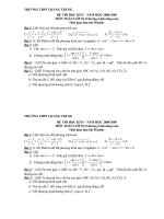 Đề thi lớp 10 kì II