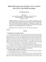 Mặt khách quan của tội phạm với tư cách là  một yếu tố cấu thành tội phạm