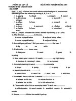 Trắc nghiệm tiếng anh