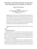 Hình phạt tù có thời hạn áp dụng đối với người chưa  thành niên phạm tội theo Luật hình sự Việt Nam