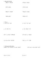 Đề thi thử cuối Học kì I