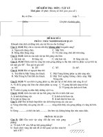 Đề và đáp án KT 45'''' Lý 7 bài số 1