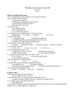 đề kiểm tra môn hóa 8 (tiết 10 )