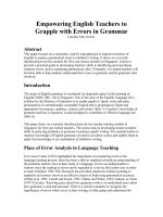Empowering English Teachers to Grapple with Errors in Grammar