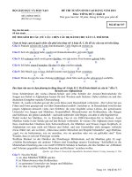 ĐỀ THI TUYỂN SINH CAO ĐẲNG NĂM 2013 Môn: TIẾNG ĐỨC; Khối D mã đề   537 