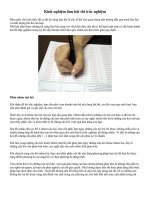 Kinh nghiệm làm bài trắc nghiệm