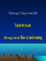 LT&Câu: Bảo vệ môi trường