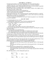 Trắc nghiệm theo bài chương Sự điện ly