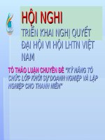 kỹ năng tổ chức lớp khởi nghiệp