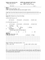 De thi KS lan 1 KHOI 4 - Mon Toan