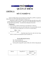 Phân hệ quản lý điểm