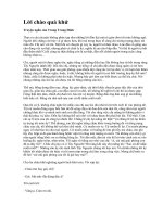 LỜI CHÀO QUÁ KHỨ