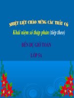 KHAI NIẸM SÓ THẬP PHÂN - TOÁN 5