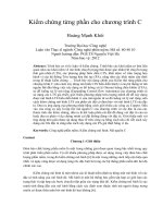 Kiểm chứng từng phần cho chương trình C