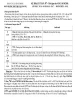 KẾ HOẠCH TUẦN 07