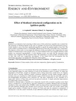 Effect of biodiesel structural configuration on its ignition quality
