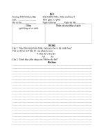 Kiểm tra 15'''', sinh9 kì I,2010, có đáp án