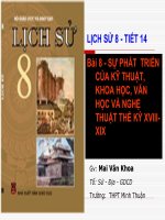 Lịch sử 8 - bài 8
