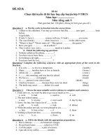 ĐỀ CHỌN HSG AV9( sô 8)