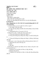 Đề KTĐK HKI Khoa học 4