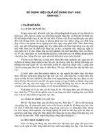 SỬ DỤNG HIỆU QUẢ ĐỒ DÙNG DẠY HỌC SINH HỌC 7