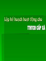 Lập kế hoạch hoạt động cho TTHTCĐ