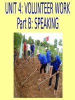 UNIT 4: VOLUNTEER WORK