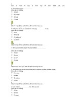 Đề kiểm tra trắc nghiện TA 7