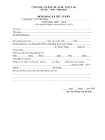 HD và đơn đăng ký xét NG 2 và 3 đại học