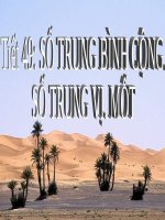 Số Trung bình cộng, trung vị, Mốt tiêt 1