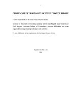 A study on the reality of teaching speaking skill to non english majors at thai nguyen university college of technologyrelevan 