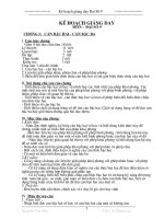 Kế hoạch giảng dạy Đại số 9