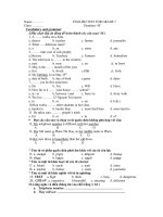 KIEM TRA TIENG ANH LOP 7