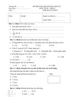 Đề Kiểm tra giữa kì I_Toán khối 5