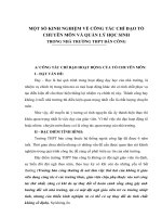 Sang kien kinh nghiem Công tác chỉ đạo tổ chuyên môn